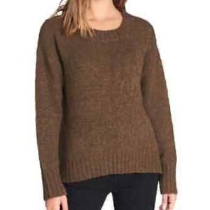 Sanctuary Women's Olive Green Popcorn Textured Crew Neck Pullover Sweater sz XS